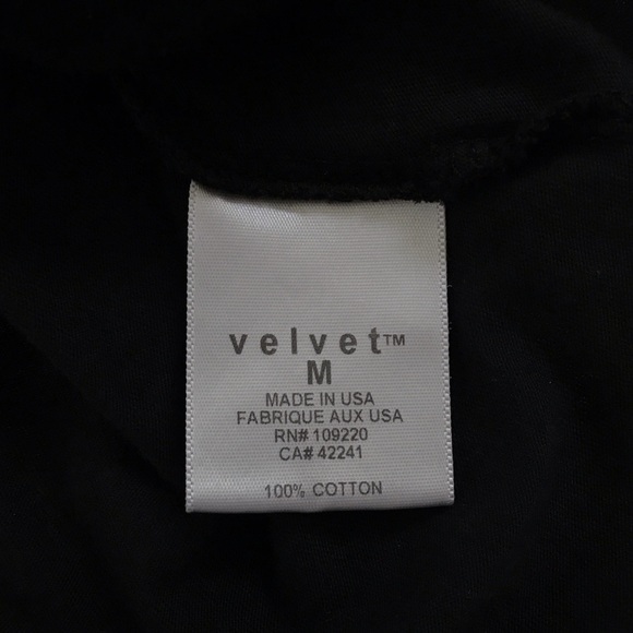 Velvet Black Embellished Tee Shirt 100% Cotton with Cowl Neck & Long Sleeves - Picture 5 of 7